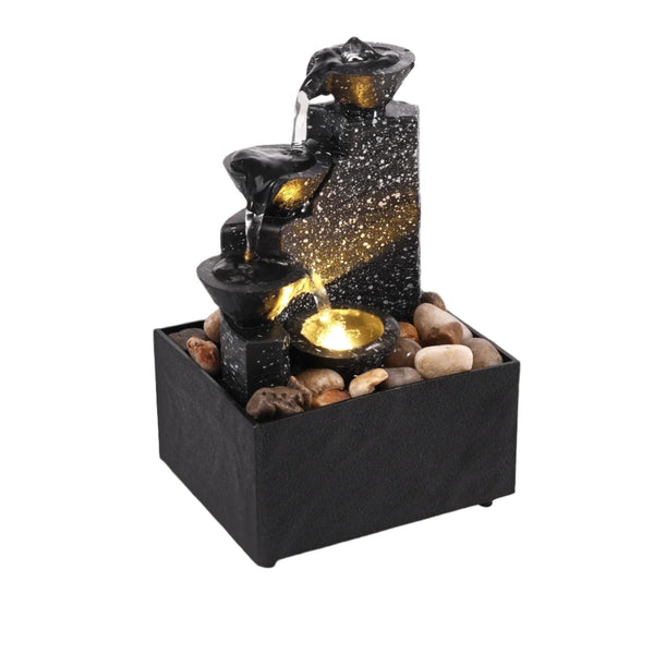 Tabletop Fountain Decor Water Landscape Ornament Attract Wealth Relax Zen Meditation Sculptures & Figurines