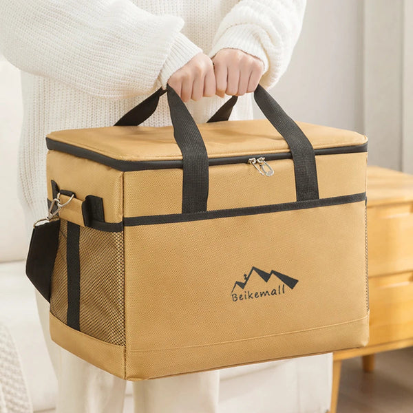 Large Capacity Portable Picnic Bag Outdoor Camping Waterproof Cooler Thickened Aluminum Foil Thermal Insulation Box Picnic Baskets & Backpacks