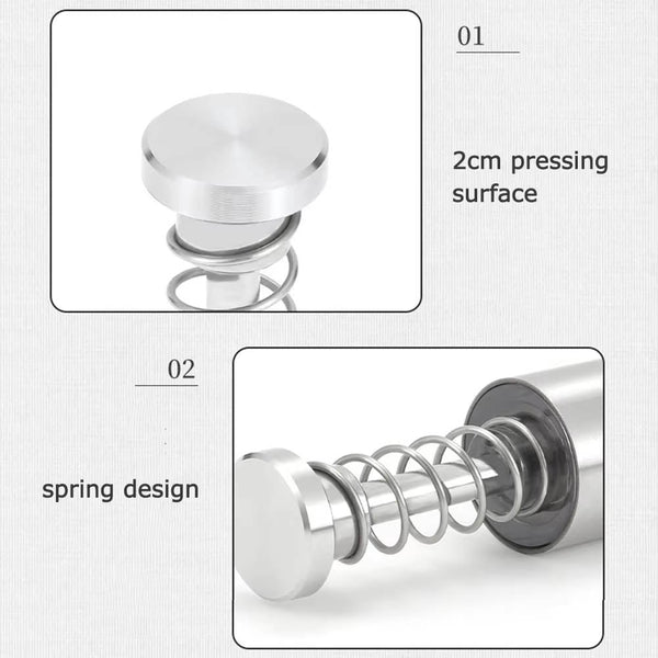 Single Hand Mini Salt Pepper Grinder Manual Thumb Push Spices Transparent Built In Spring For Home Camping Bbq Salt & Pepper