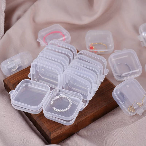 Jewelry Storage Containers Box 20 Pieces Transparent Portable Organizer For Storage Boxes