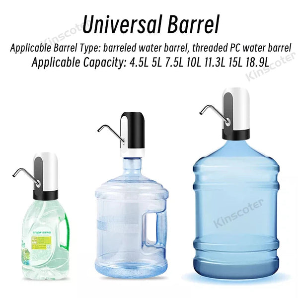 Automatic Drinking Water Pump With Switch And Usb Charging Mini Electric Dispenser For Universal 5 Gallon Bottle Water Dispensers