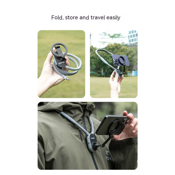 Silicone Mobile Phone Magnetic Neck Mount Quick Release Holder For All Phones Mounts & Holders