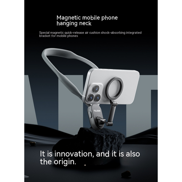 Silicone Mobile Phone Magnetic Neck Mount Quick Release Holder For All Phones Mounts & Holders