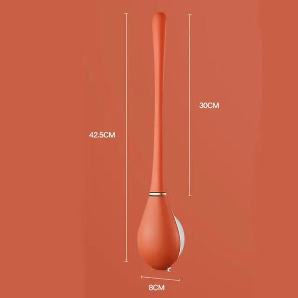 Toilet Brush Orange Silicone Wall Mounted Soft Bristles Brushes Set Bathroom Accessories Toilet Brushes & Holders