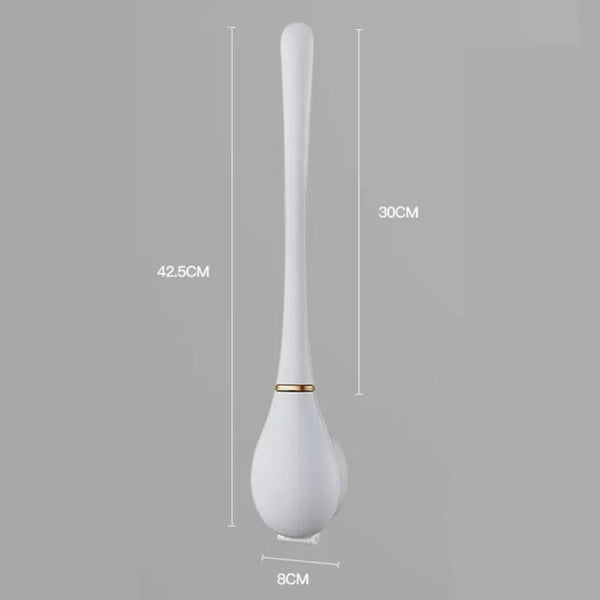 Toilet Brush White Silicone Wall Mounted Soft Bristles Bathroom Accessories Set Toilet Brushes & Holders