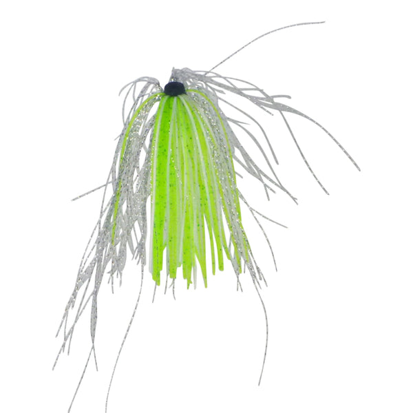 Dekoi Krystal Jigging Skirts Silver Chartruese 3 Pack Baits & Lures