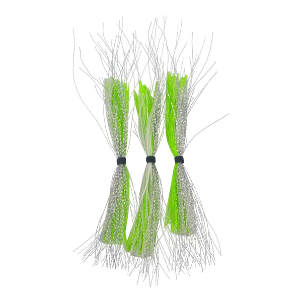 Dekoi Krystal Lure Skirts Silver Chartruese Qty 3 Baits & Lures
