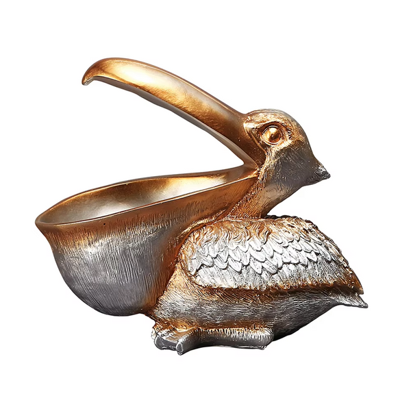 Silver Pelican Resin Decor Bowl Unique Key Candy And Storage Organizer For Home Decoration Decorative Plates & Bowls