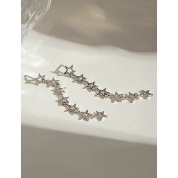 Stainless Steel Cutout Star Earrings