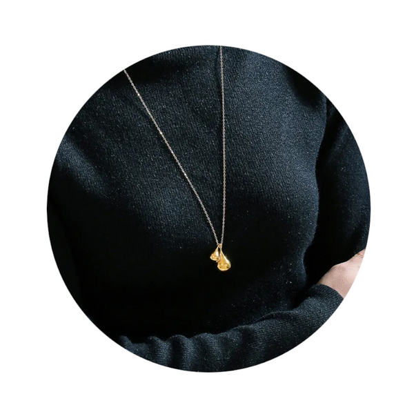Simple And Versatile Stainless Steel Gold Plated Sweater Chain Jewelry Necklaces & Pendants