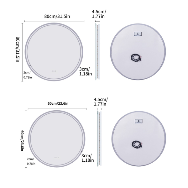 Smart Round Bathroom Mirror Mirrors