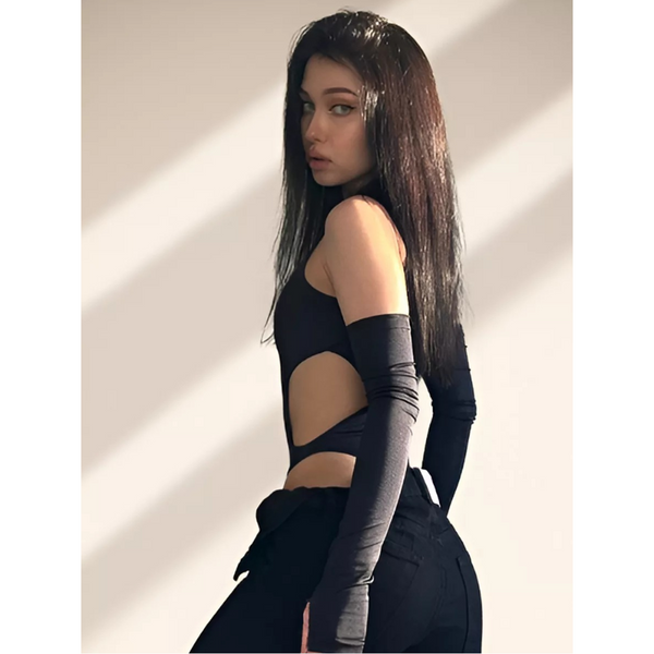 Solid Color Women's Jumpsuit Summer Round Neck Slim Fit Hollow Out  Thin Jumpsuits Rompers & Playsuits