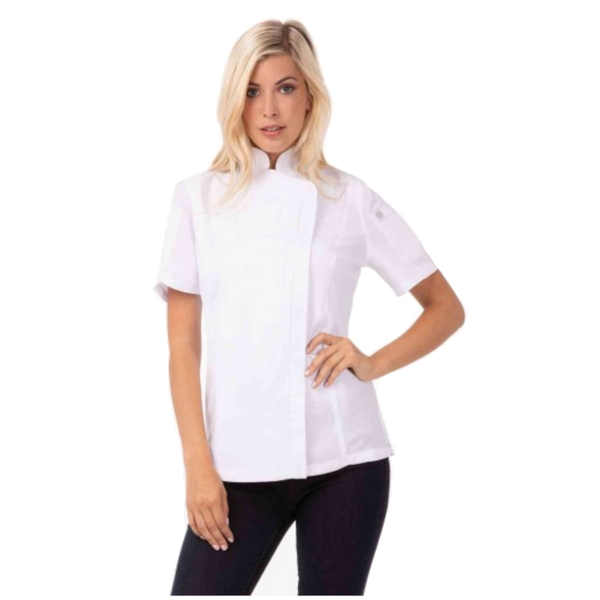 Chef Works Springfield Women's White Zipper Jacket By Chef Coats & Jackets