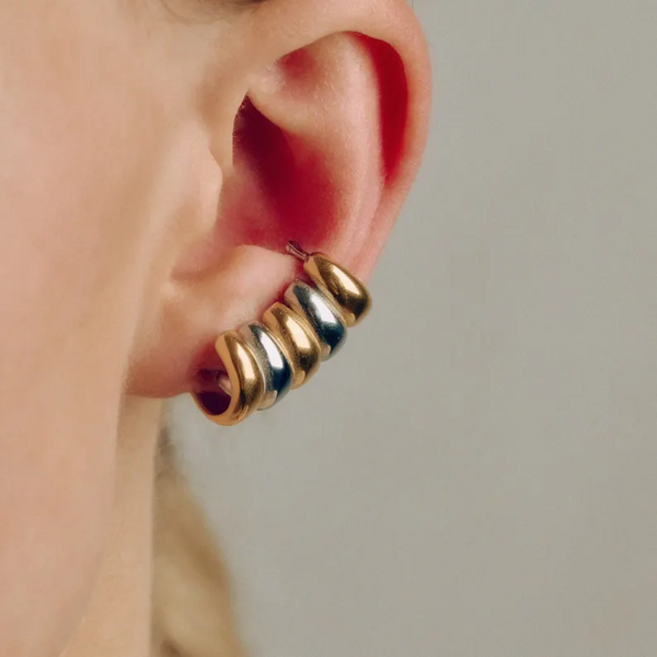 Stainless Steel Contrast Stud Earrings