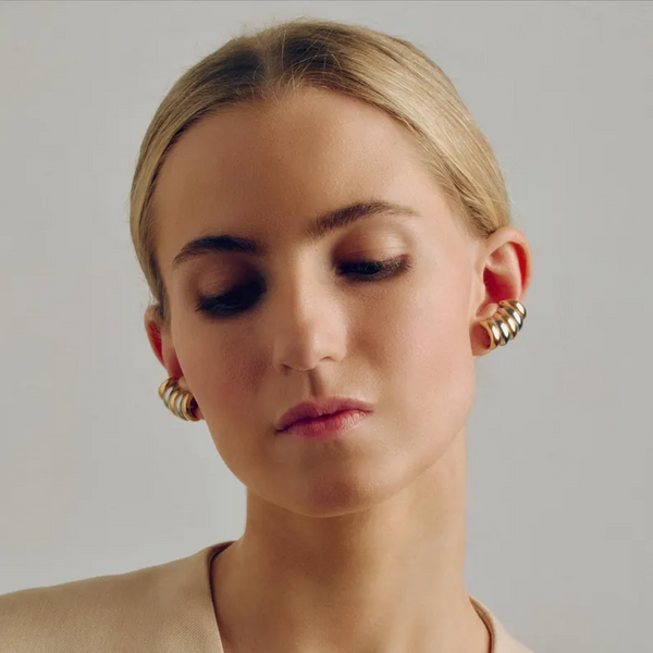 Stainless Steel Contrast Stud Earrings