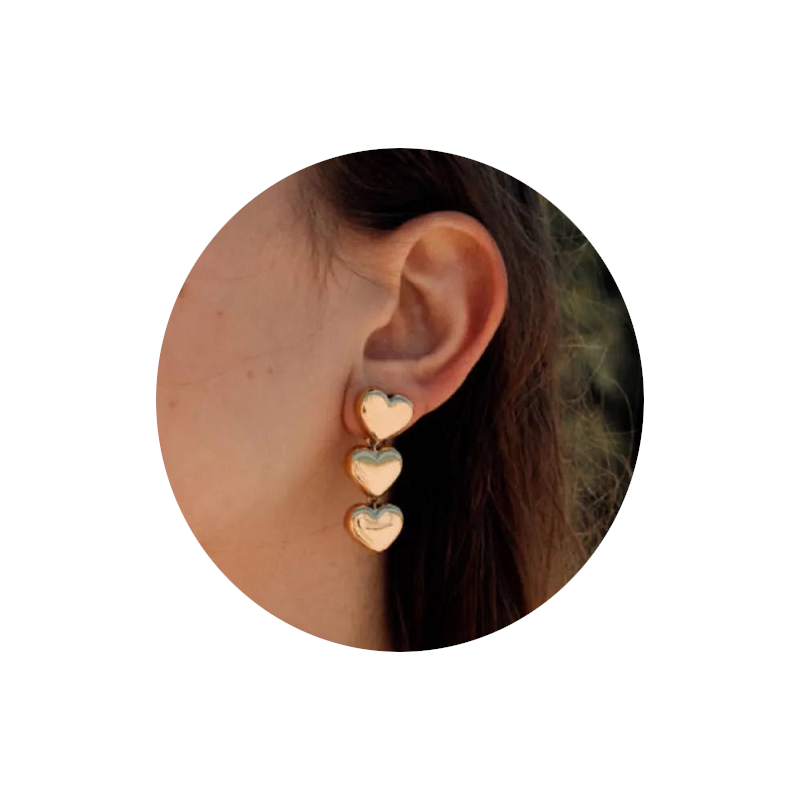 Stainless Steel Heart Earrings