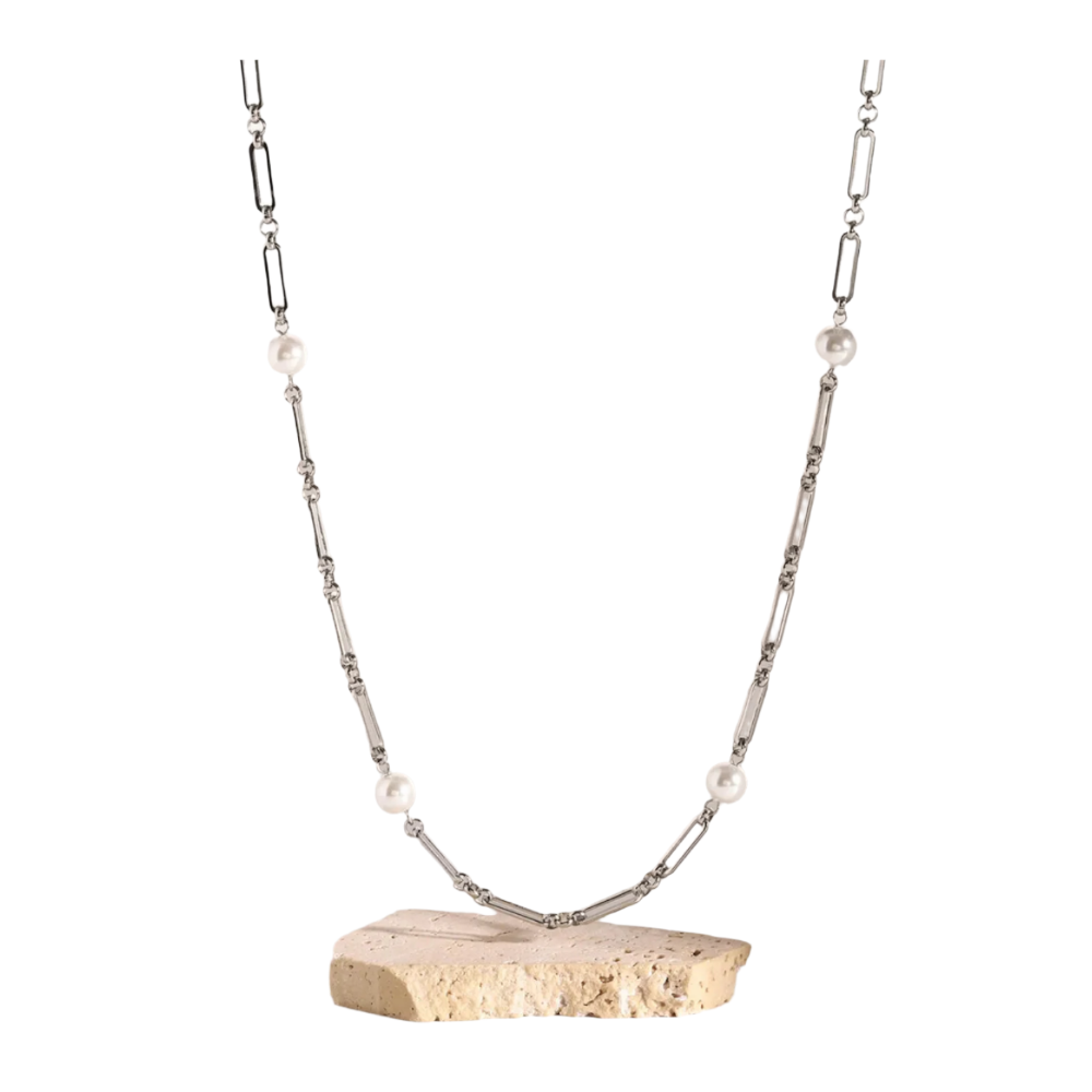 Stainless Steel Pearl Chain Necklace Chains Necklaces