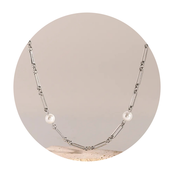 Stainless Steel Pearl Chain Necklace Chains Necklaces