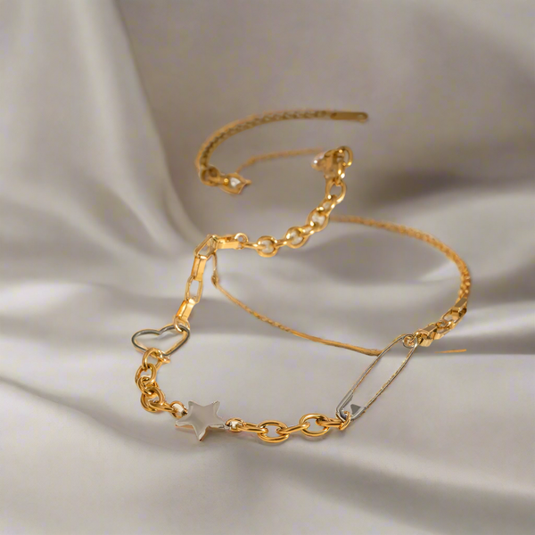 Stainless Steel Star Heart Necklace Necklaces & Pendants