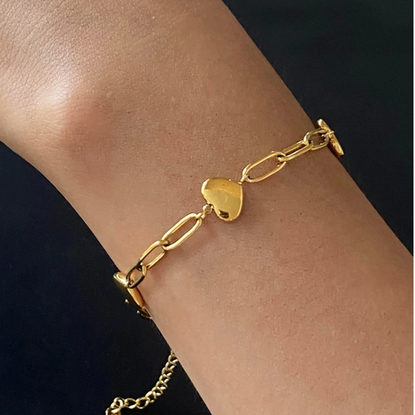 Veile Studios Stainless Steel Gold Splicing Personalized Niche Design Titanium Bracelet Bracelets