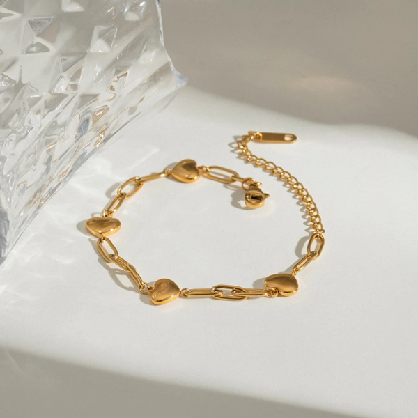 Veile Studios Stainless Steel Gold Splicing Personalized Niche Design Titanium Bracelet Bracelets