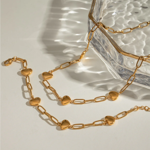 Veile Studios Stainless Steel Gold Splicing Personalized Niche Design Titanium Bracelet Bracelets