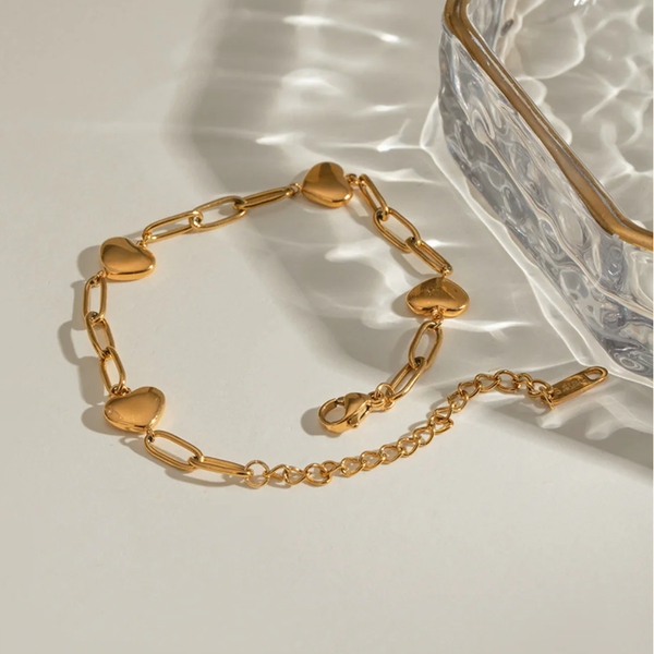 Veile Studios Stainless Steel Gold Splicing Personalized Niche Design Titanium Bracelet Bracelets