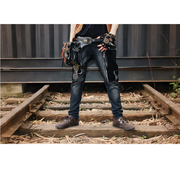 Women Backpacks Steampunk Motorcycle Bag