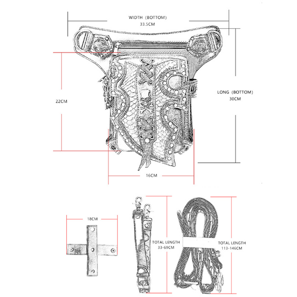 Women Backpacks Steampunk Motorcycle Bag