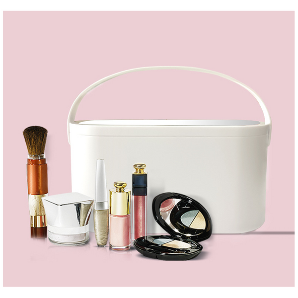 Storage Box Led Makeup Mirror Portable Travel Organizer Carrying Makeup Bags & Cases