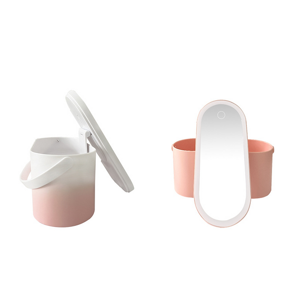 Storage Box Led Makeup Mirror Portable Travel Organizer Carrying Makeup Bags & Cases