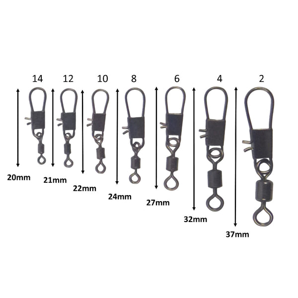 Swimerz Rolling Swivel W Interlock Snap Size 12 50 Pack Other Terminal Tackle