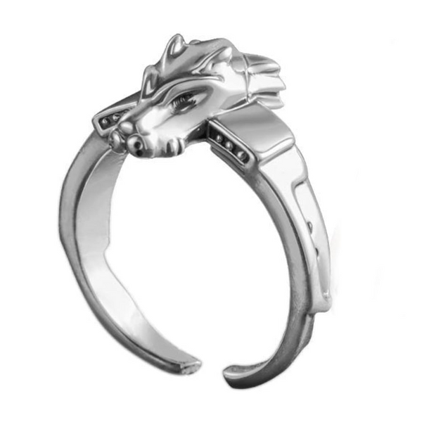 Sweet &Amp; Cool Style Digital Monster Ring Dragon Sword Metal Garurumon Anime Couple Matching Rings