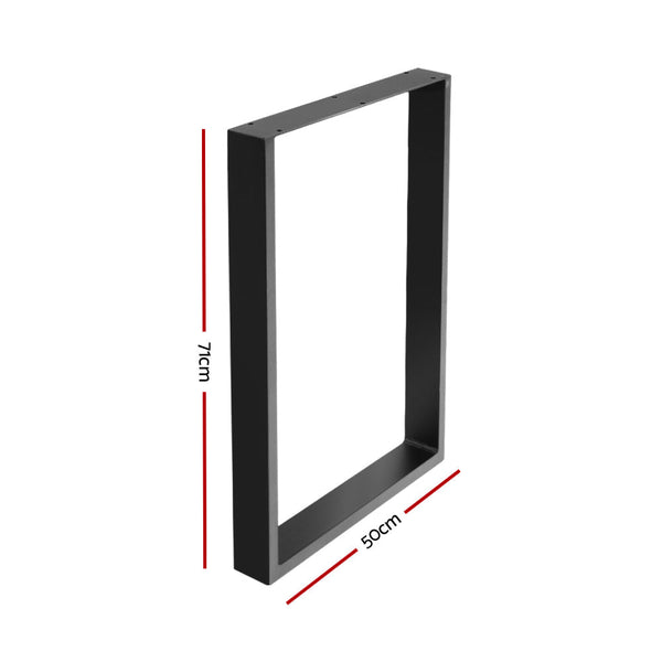 Artiss Metal Table Legs Diy Rectangular 71X50cm Set Of 2 Dining Table Legs