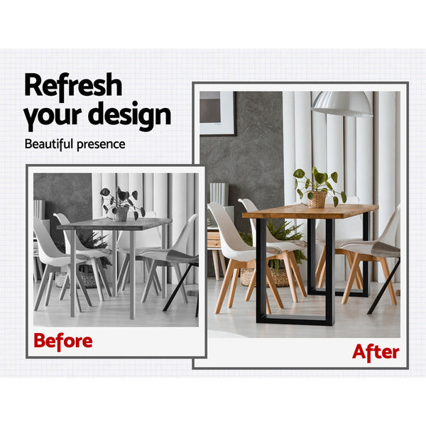 Artiss Metal Table Legs Diy Rectangular 71X50cm Set Of 2 Dining Table Legs