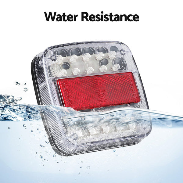 Giantz Pair 26 Led Stop Reverse Indicator 12V Ute Trailer Truck Tail Lights