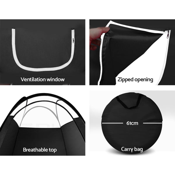 Portable Pop Up Tanning Tent Black Airbrush Tanning Systems