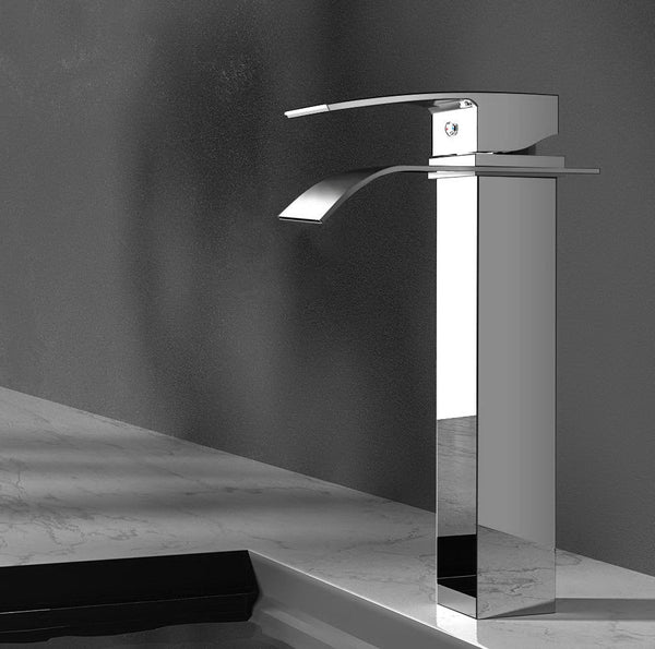 Cefito Bathroom Basin Mixer Tap Thin Tall Faucet Vanity Laundry Silver Bathroom Sink Taps