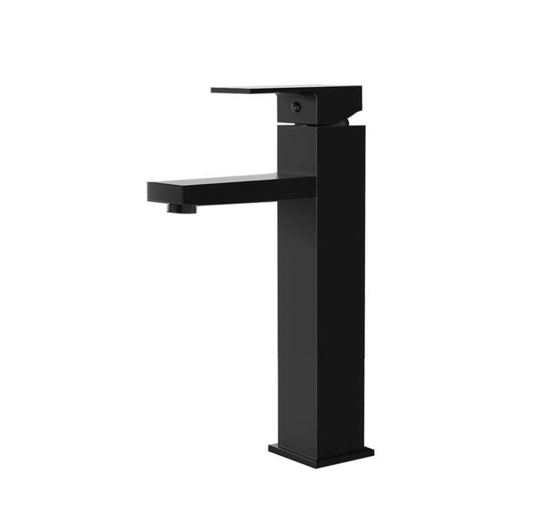 Cefito Bathroom Basin Mixer Tap Square Tall Faucet Vanity Laundry Black Bathroom Sink Taps