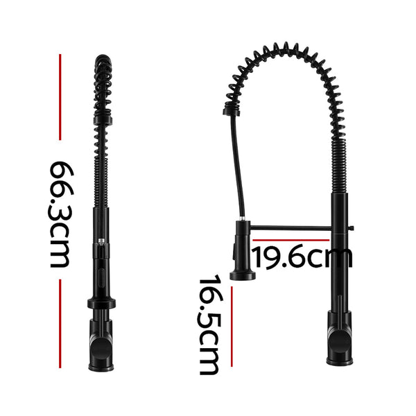 Cefito Kitchen Mixer Tap Pull Down 2 Modes Sink Faucet Basin Laundry Black Kitchen Taps