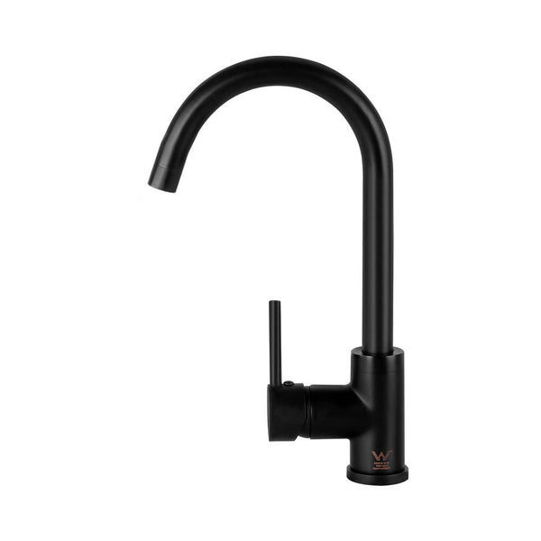 Cefito Kitchen Mixer Tap Round Sink Faucet Basin Laundry Black Kitchen Taps