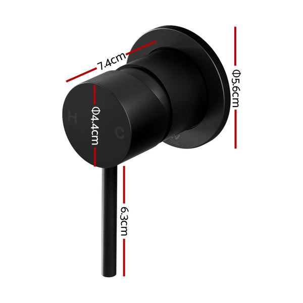 Shower Taps & Thermostats Cefito Basin Mixer Wall Tap Round Brass Faucet Shower Bathtub Black