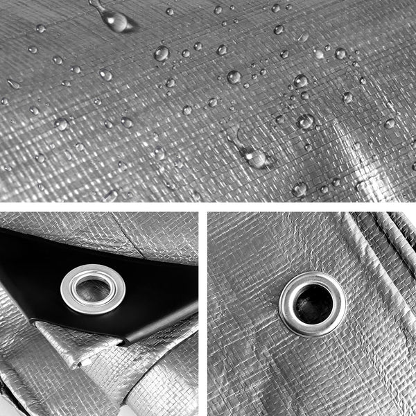 Instahut Tarp Tarpaulin 3.6X6m Canvas Camping Heavy Duty Sun Cover Tarps