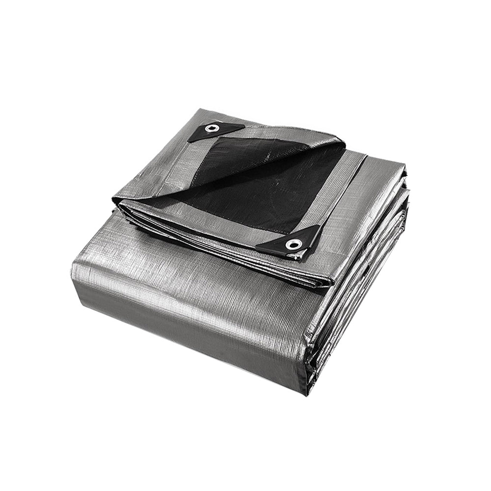 Instahut Tarp Tarpaulin 3.6X7.3M Canvas Camping Heavy Duty Sun Cover Tarps