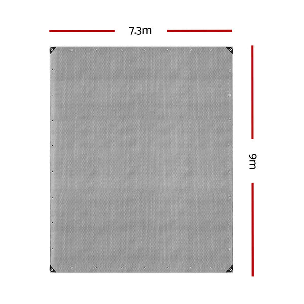 Instahut Tarp Tarpaulin 7.3X9m Canvas Camping Heavy Duty Sun Cover Tarps