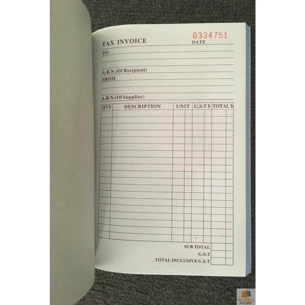 Br Costumes Tax Invoice Book 50 Page Duplicate Statement Carbonless Quote Paper Products
