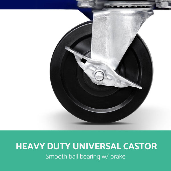 Giantz 14 Drawer Tool Box Cabinet Chest Mechanic Garage Storage Trolley Blue Tool Boxes