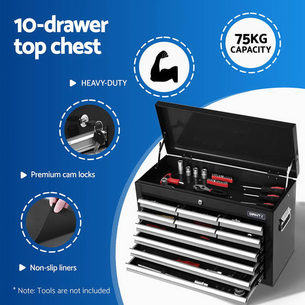 Steel Tool Chest With 15 Drawers And Lockable Trolley For Workshop Storage Tool Storage Organisers