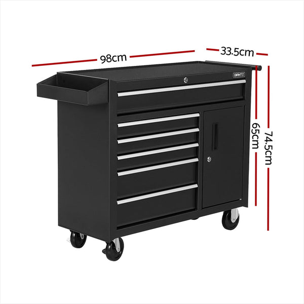 Giantz 6 Drawer Tool Box Chest Cabinet Toolbox Storage Garage Organiser Wheels Tool Boxes