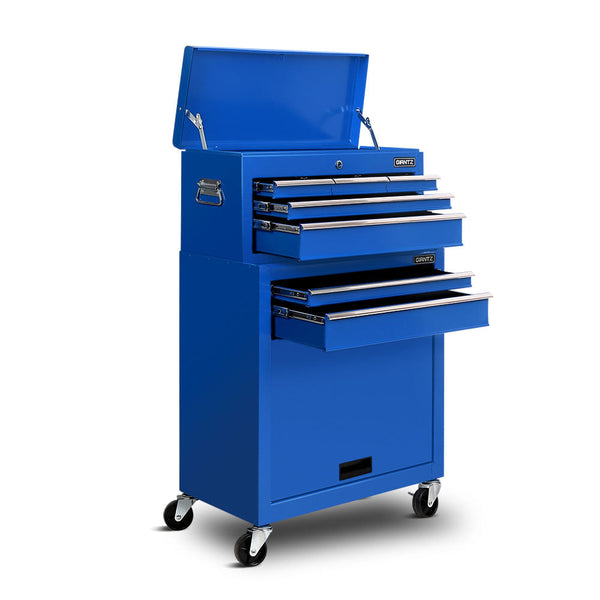 Giantz 7 Drawer Tool Box Cabinet Chest Trolley Toolbox Garage Storage Black Tool Boxes